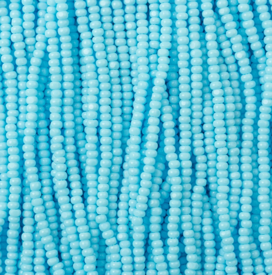 Czech Seed Bead- 11/0- 1 Cut Charlotte – Opaque Light Turquoise