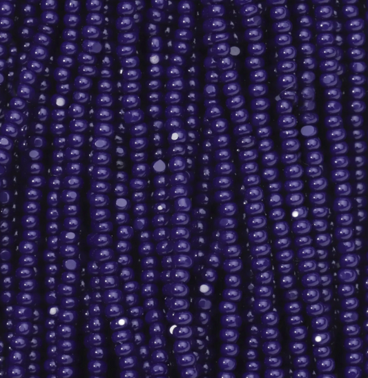 Czech Seed Bead- 11/0- 1 Cut Charlotte – Opaque Dark Blue