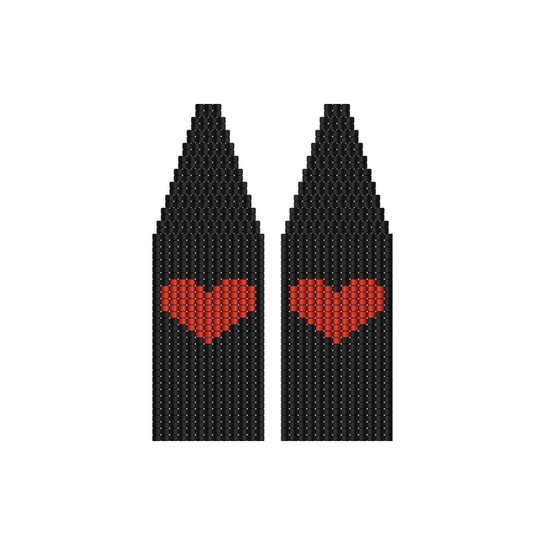 Red and Black Heart Graph