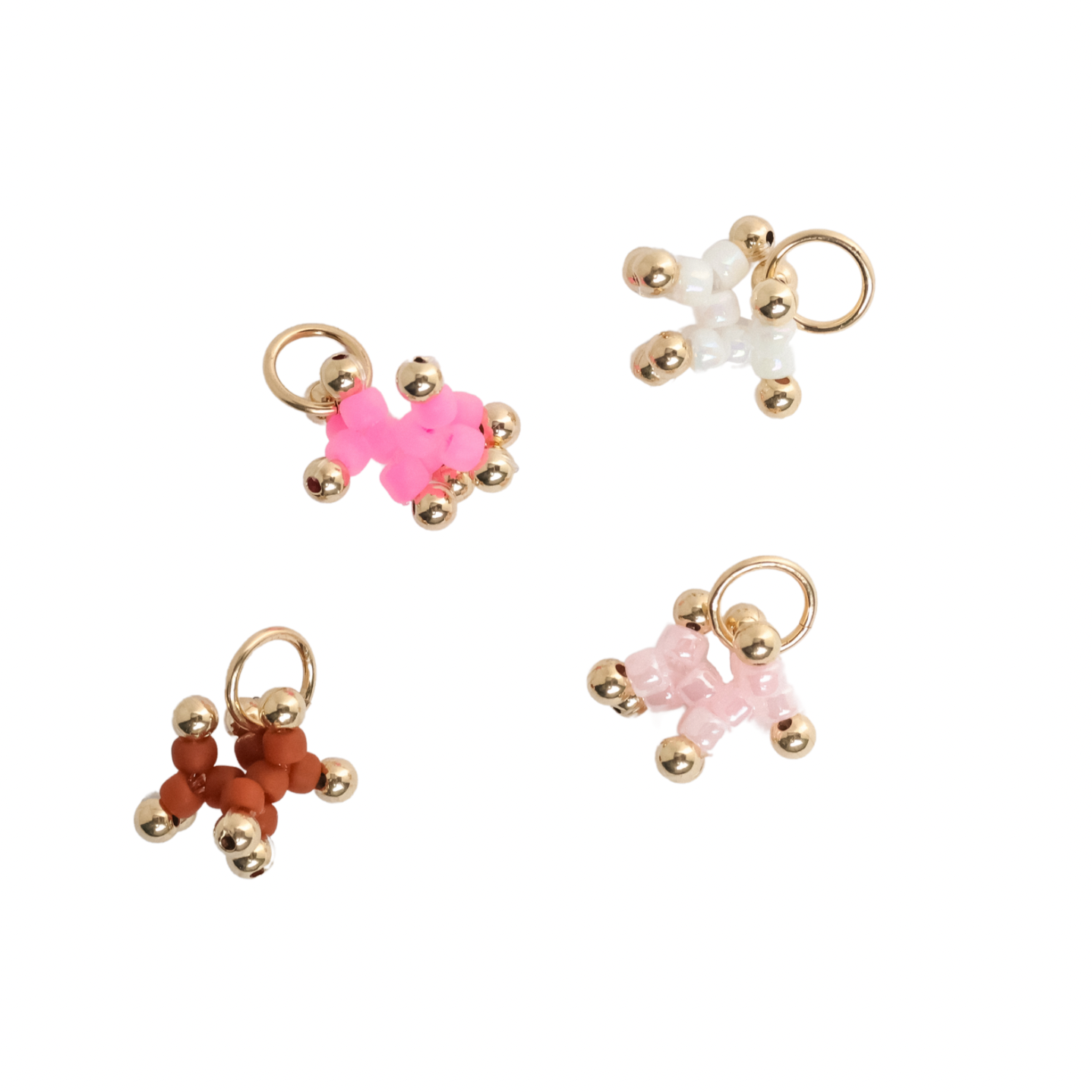 Princess Pink Bead Dog Charm