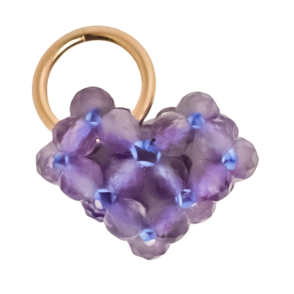 Amethyst Heart Puff