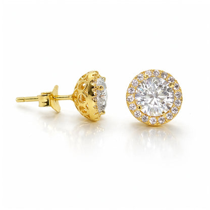 Full Moon Halo Stud